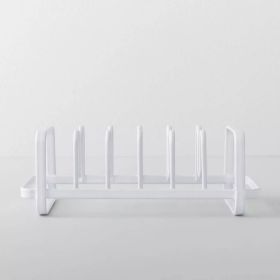 Wire Storage Lid Organizer White: Kitchen Cabinet Organizer, Iron Pot & Pan Rack, 13.5" Depth